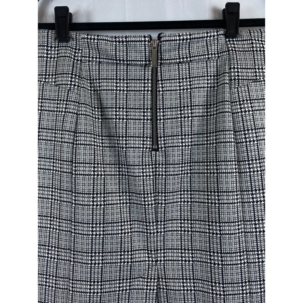 Michael Kors Women's Size Medium Black Gray White Herringbone‎ Pencil Skirt